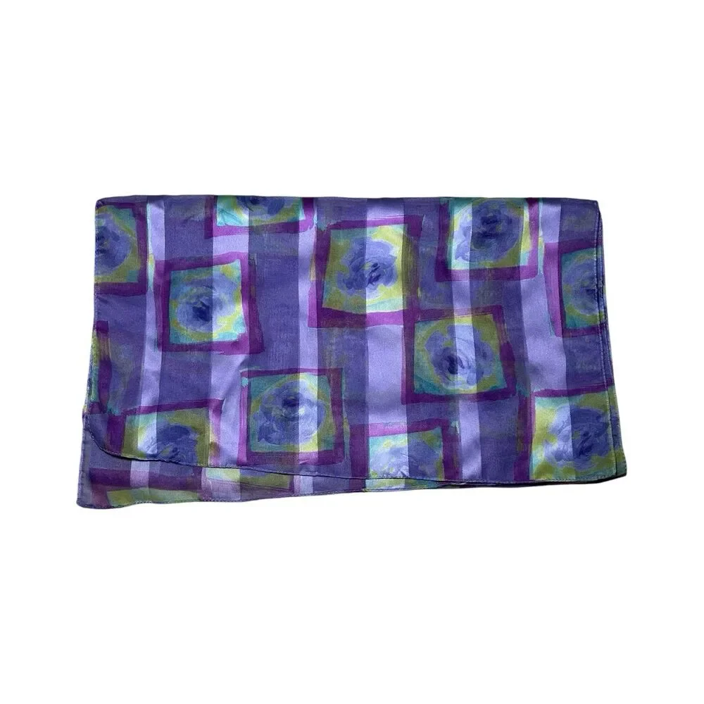 Purple Scarf 62” X 14.5” Rectangular Women Scarve
